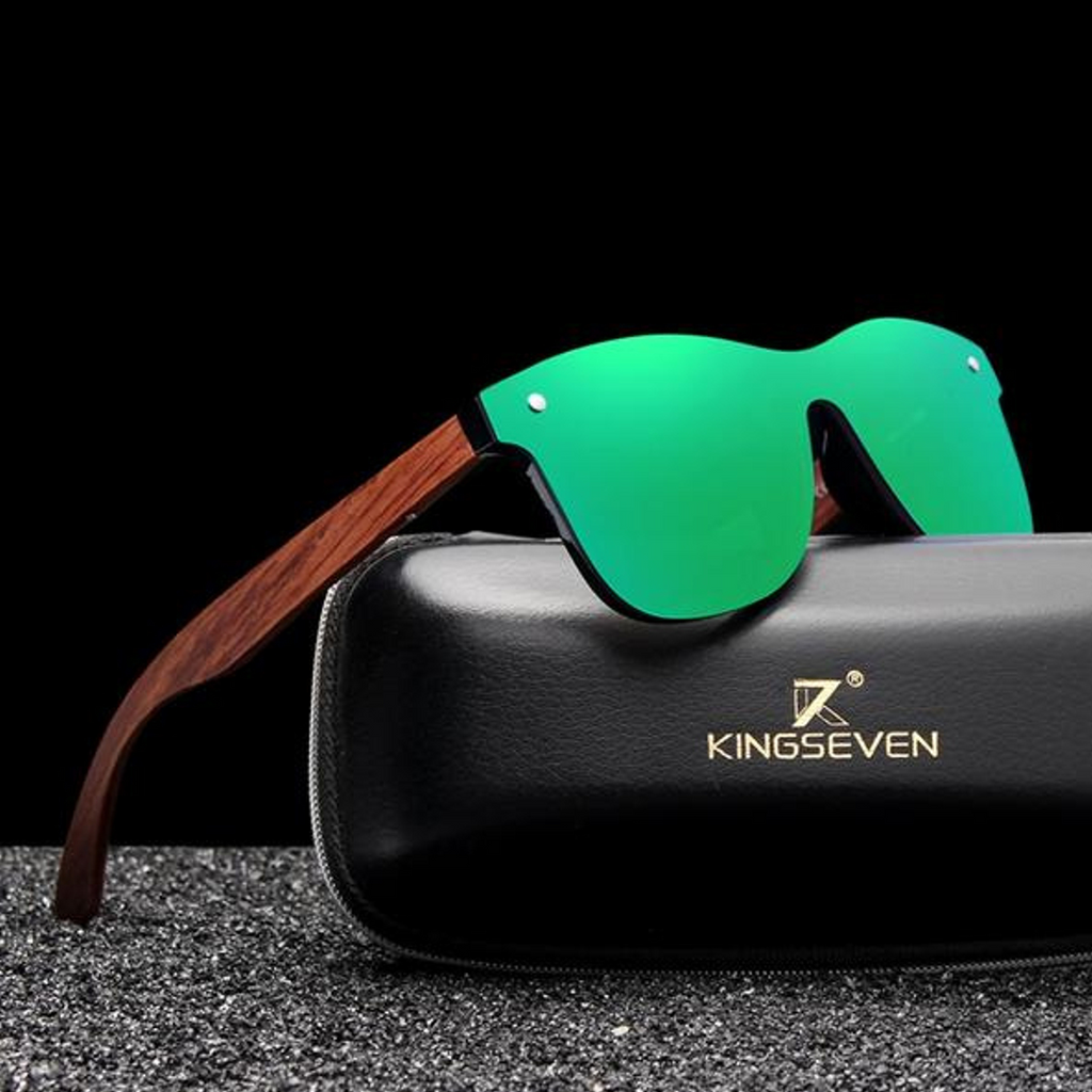 KINGSEVEN  Polarized Wooden Sunglasses