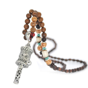 Natural Nepal Wood Beads Necklace