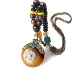 Natural Nepal Wood Beads Necklace